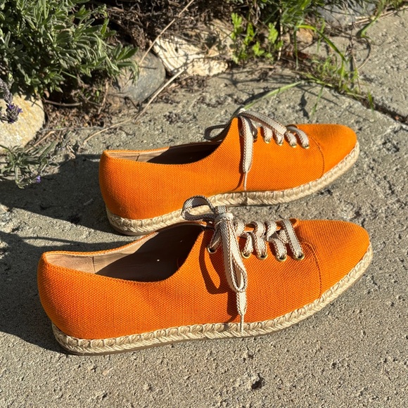 M. Gemi Vibrant Orange Espadrille Sneakers - Picture 6 of 13